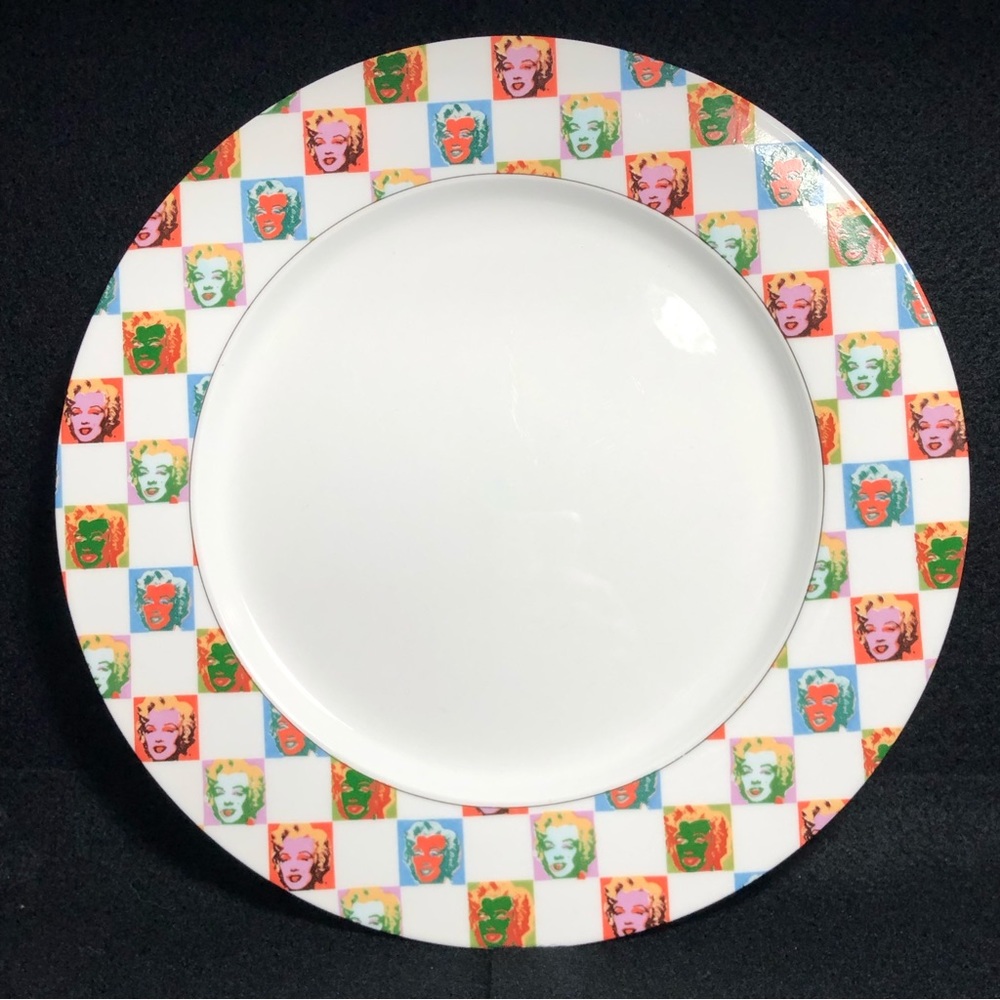 Block “Some Like It Hot” Marilyn Monroe Andy Warhol 11 Inch Dishes (2)